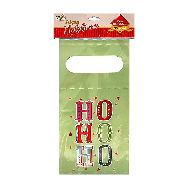 Alça Natalina - HOHOHO - 12,8x51cm - 5 UN - Rizzo