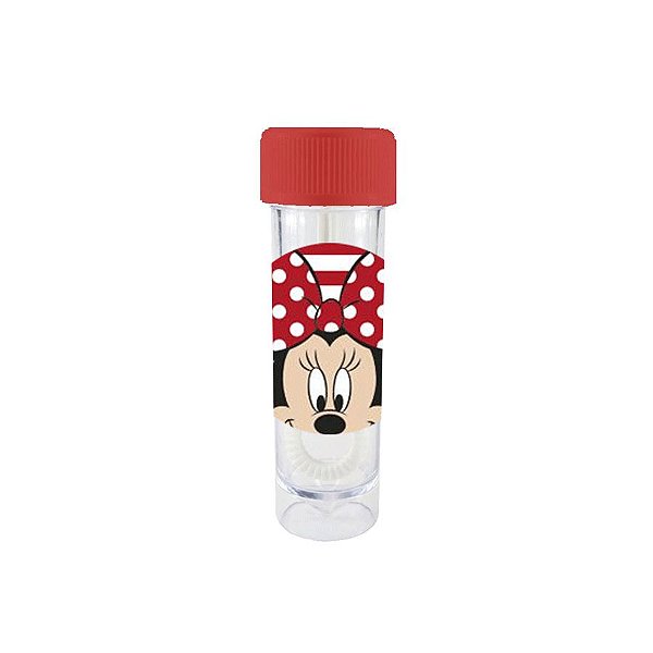 Mini Tubete Lembrancinha Bolha de Sabão Festa Minnie Mouse Vermelho 9cm 20 Unidades Rizzo