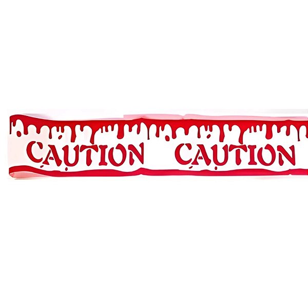 Faixa Decorativa Halloween - Cena do Crime Caution - Vermelho - 01 unidade - Cromus - Rizzo