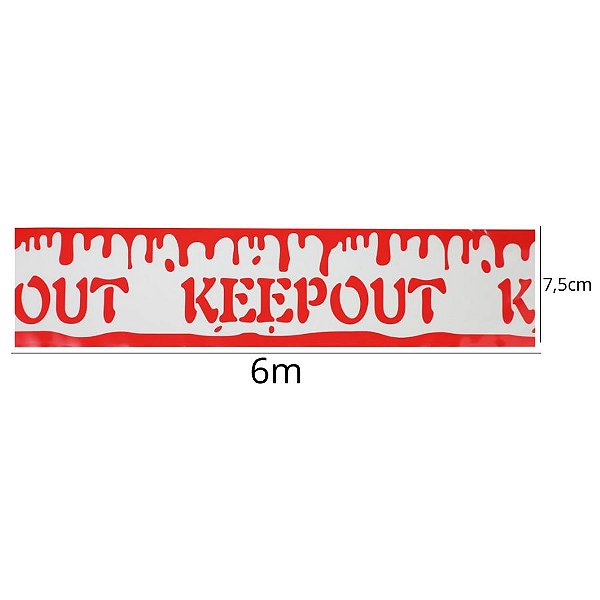 Faixa Decorativa Halloween - Cena do Crime KeepOut - Vermelho - 01 unidade - Cromus - Rizzo