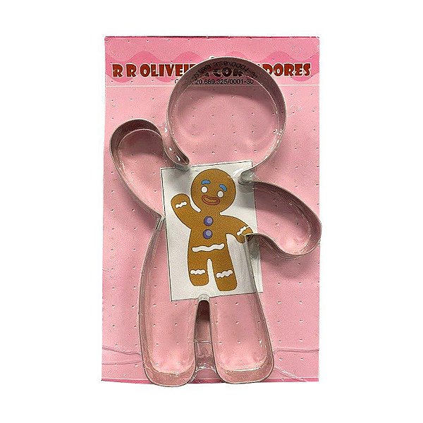 Cortador Natalino - Biscoito de Gengibre - 10x16x1,5cm - Ref 501 - 1 UN - RR Cortadores - Rizzo