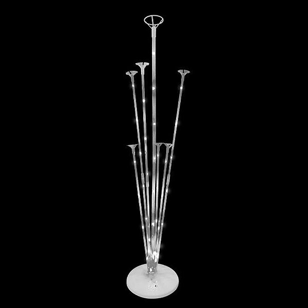 Suporte para Balões com Base Branca e Leds Brancos - 01 Unidade - Partiufesta - Rizzo