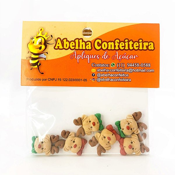 Mini Confeito - Renas Natalinas - 20g - 01 Unidade - Abelha Confeiteira - Rizzo