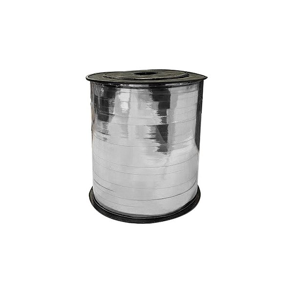 Fitilho Decorativo Metalizado 200m - Prata - 01 Unidade - Artlille