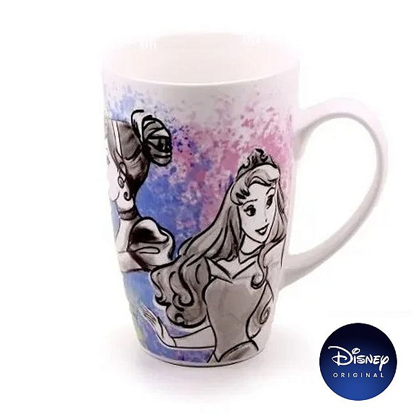 Caneca Porcelana - Princesas - 400ml - Disney Original - 1 Un - Rizzo