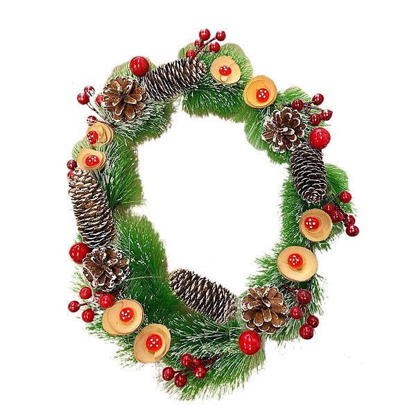 Decoração Natal - Guirlanda 28cm - Ref GRL091 - 1 UN - Rizzo Balões