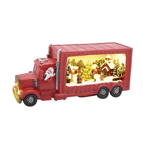 Cenário Noel dirigindo Caminhão com Luz, Som e Movimento - 01 unidade - Cromus Natal -