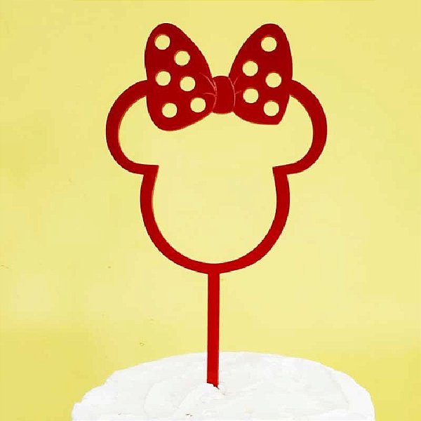 Topo de Bolo - Minnie Mouse - 1UN - Ref 1753 - Vivarte - Rizzo