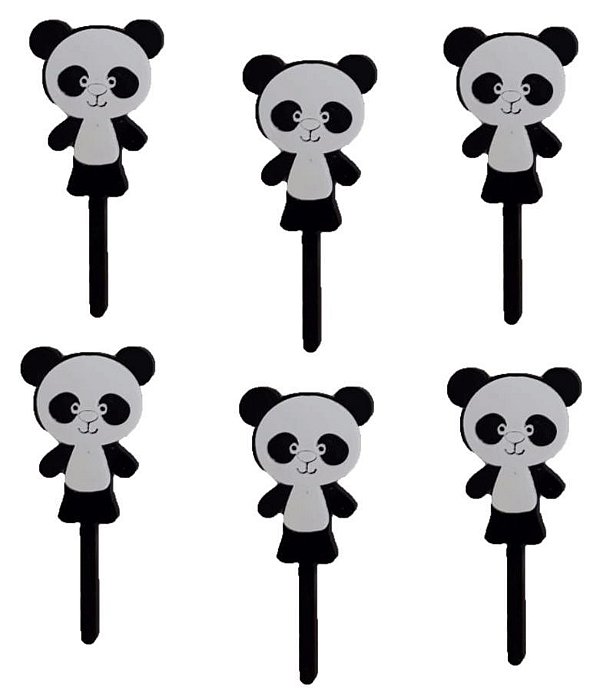 Pick Decorativo - Panda - 6UN - Ref 08 - Vivarte - Rizzo