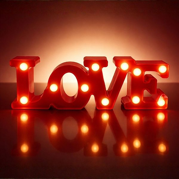 Luminária LED - Love - Vermelho - 01 UN - Rizzo