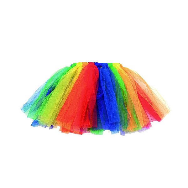 Saia Tule Colorida Adulto Tam Único - 01 Unidade - Cromus -