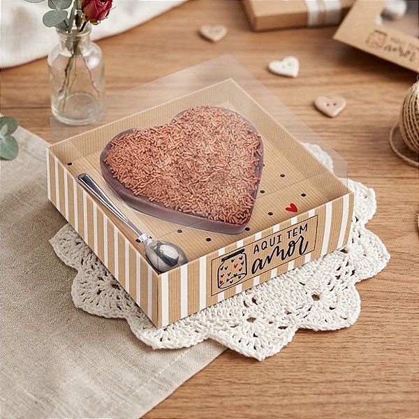 Caixa Meio Ovo Coração 250g - Kraft Doçura - 06 Unidades - Cromus - Rizzo