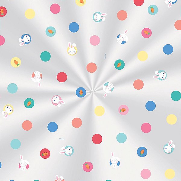 Saco Transparente Decorado - 10x14cm - Coelhinhos - 100 unidades - Cromus Páscoa