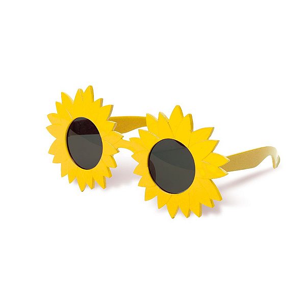 Óculos Carnaval - Girassol - Amarelo - 01 UN - Cromus -