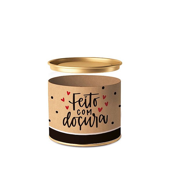 Lata para Bombons Kraft Doçura 7x10cm - Cromus