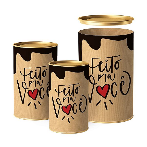 Lata para Ovo de Páscoa Kraft Doçura - Feito pra Você - 01 unidade - Cromus - Rizzo