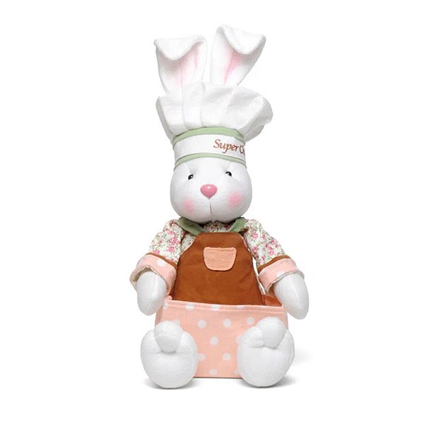 Boneco de Páscoa - Coelho Super Chef Sentado - 01 UN - Cromus