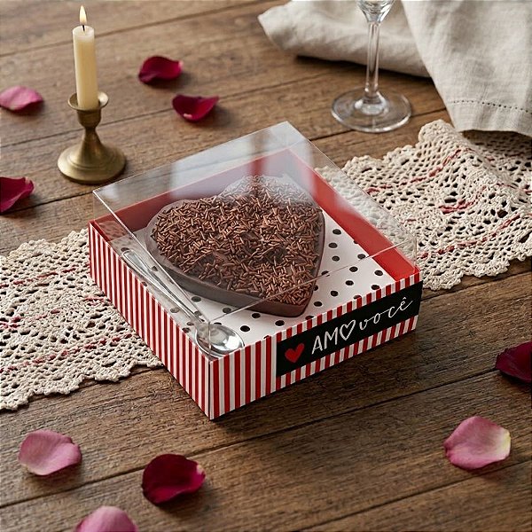 Caixa Meio Ovo Coração 250g - Tanto Amor - 06 Unidades - Cromus