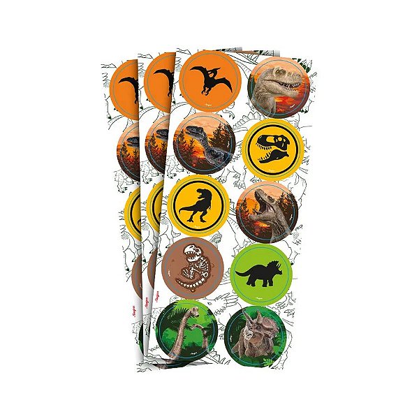 Adesivo Decorativo - Reino dos Dinossauros - 30 UN - Regina - Rizzo