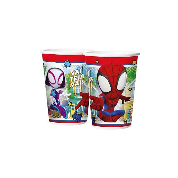 Copo de Papel - Spidey e Seus Amigos Espetaculares - 180ml - 12 Unidades - Regina