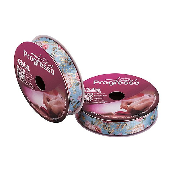 Fita Decorativa - Feliz Pascoa Floral - Cor 005 - 10mx15mm - 1 UN - Progresso
