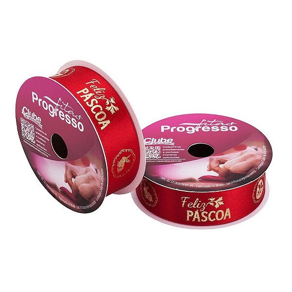 Fita Decorativa - Feliz Pascoa - Cor 814 - 10mx22mm - 1 UN - Progresso