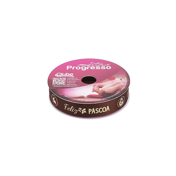 Fita Decorativa - Feliz Pascoa - Cor 409 - 10mx15mm - 1 UN - Progresso