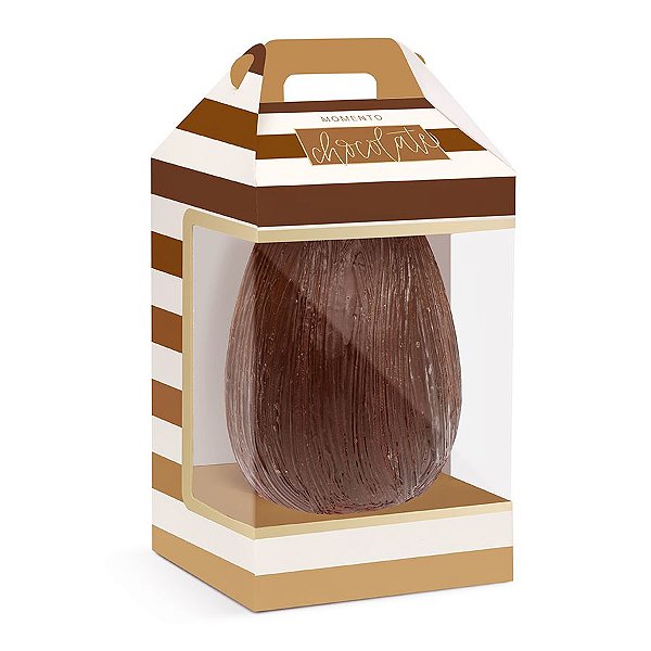 Caixa New Maleta para Ovo com Visor Tons de Chocolate - 06 Unidades - Cromus - Rizzo