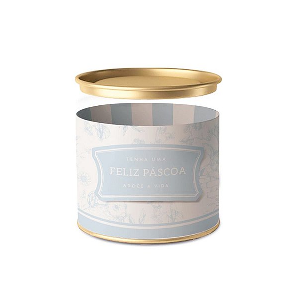 Lata para Bombons 7x10cm - Clássico Francês Azul - 01 Unidade - Cromus Páscoa -