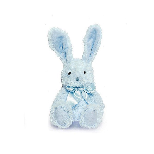 Coelho de Pelúcia Azul com Laço - Cromus - 01 un - Rizzo
