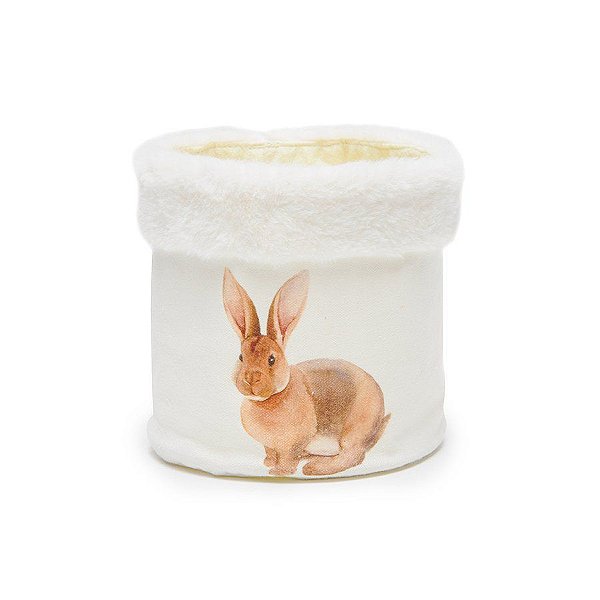 Cesto de Tecido Coelho Sentado - Cromus - 01 un - Rizzo