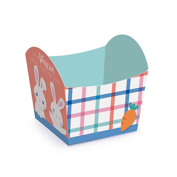 Cestinha Coelha Coelhinhos - 10 Unidades - Cromus Páscoa - Rizzo