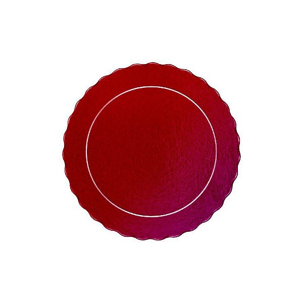 Cakeboard para Bolo Vulcão Vermelho Metálico - 01 unidade - Rizzo