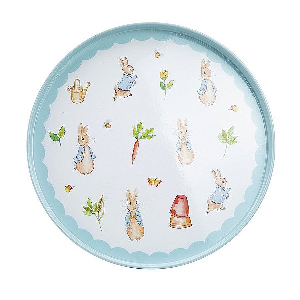 Bandeja Redonda - Collection Peter Rabbit  - Azul - 01 unidade - Cromus - Rizzo
