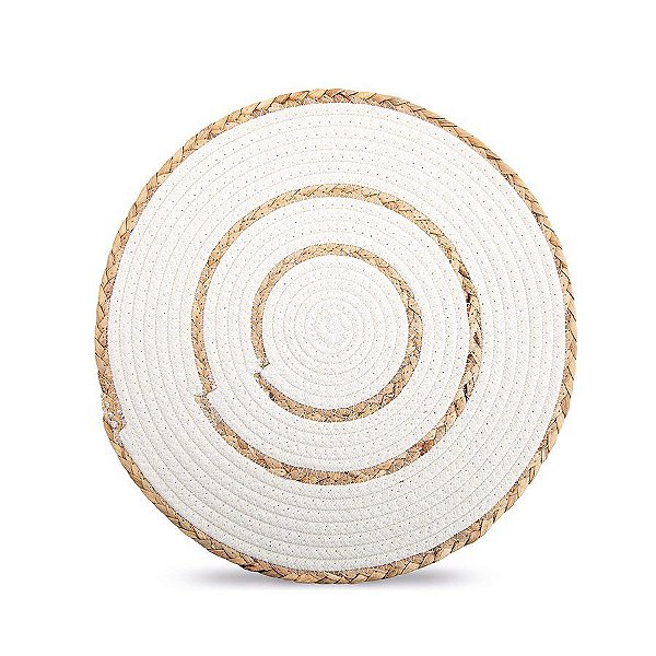 Sousplat em Fibra Branco - 1 unidade - Cromus - Rizzo