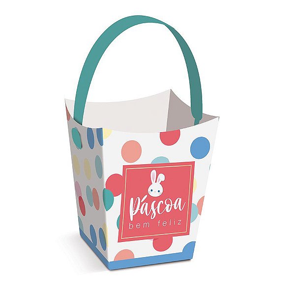 Cachepot com Alça - Os Coelhinhos - 1 unidade Pct. c/ 8 unds. - Cromus -