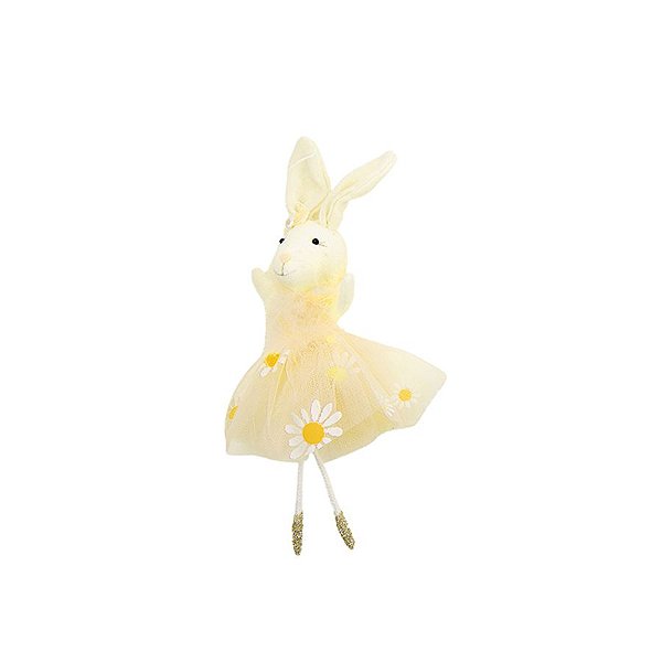 Enfeite para Pendurar Coelho Amarelo - 01 Unidade - Cromus -