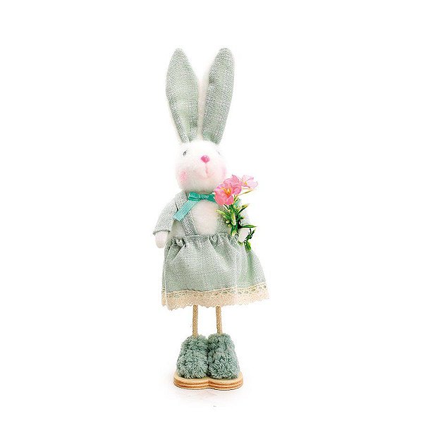 Coelho de Suspensório em Pé com Flores - 1 unidade - Cromus - Rizzo