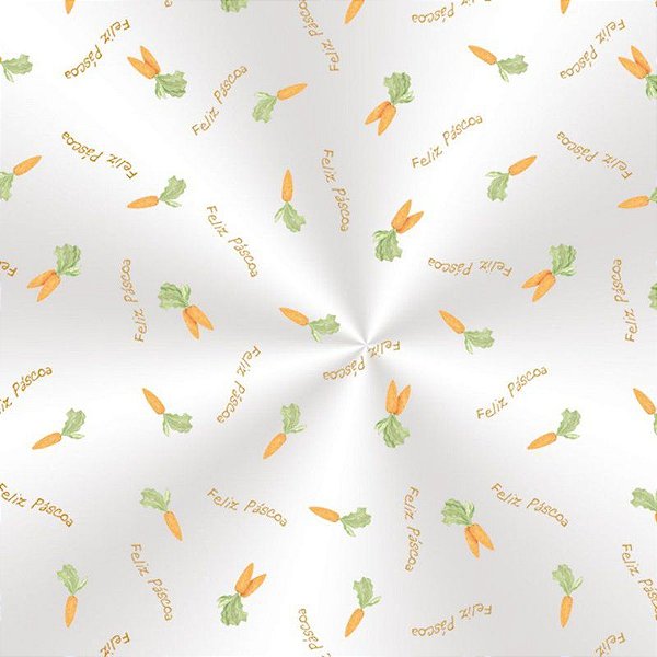 Saco Transparente Decorado - 25x37 cm - Cenourinhas - 100 unidades - Cromus Páscoa - Rizzo