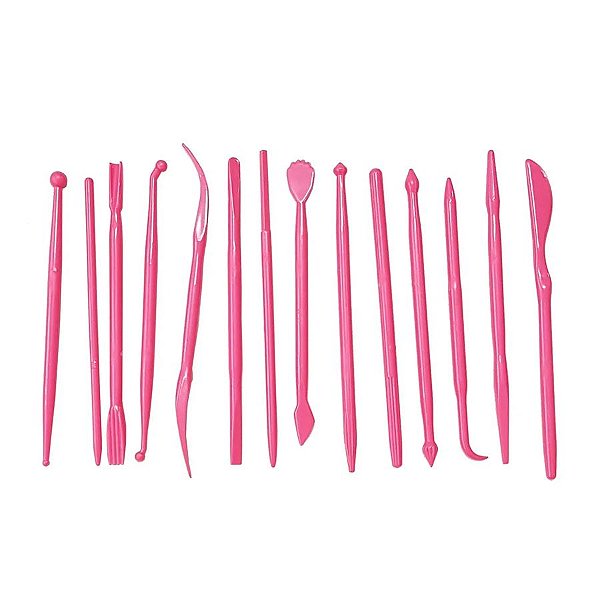Kit Estecas Finas Fondant Embosser - 14 Peças - Prime Chef - Rizzo