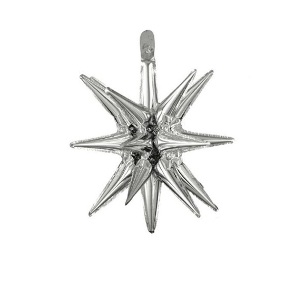 Balão Metalizado Prata - 20'' (50cm) - 1 Unidade - Cromus - .