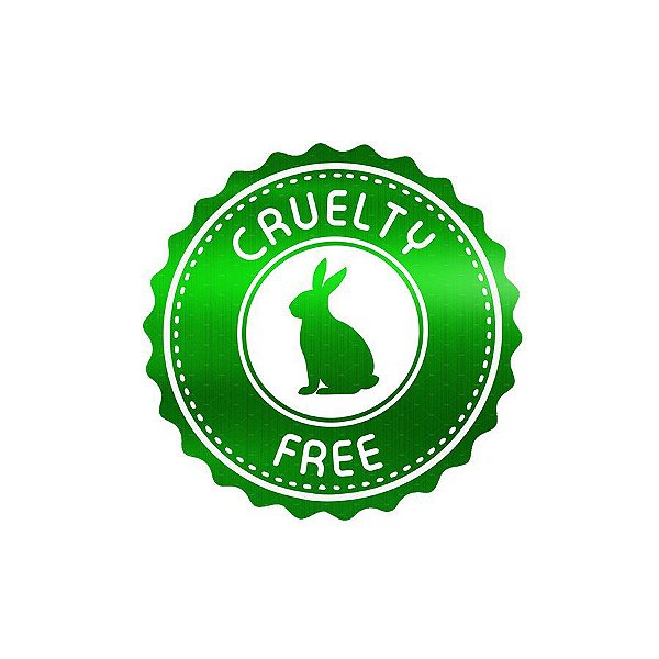 Adesivo "Cruelty Free" - Hot Stamping - Verde Metálico - 1 unidade Pct. c/ 50 unds. - Stickr - Rizzo