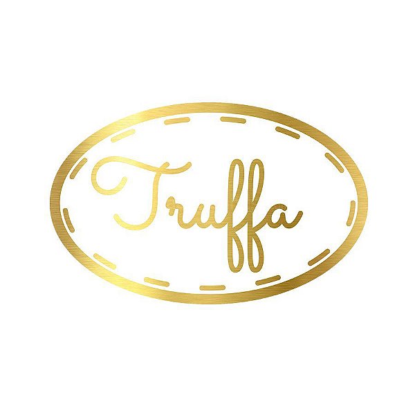 Adesivo "Truffa" - Hot Stamping - Dourado - 1 unidade Pct. c/ 100 unds. - Stickr - Rizzo