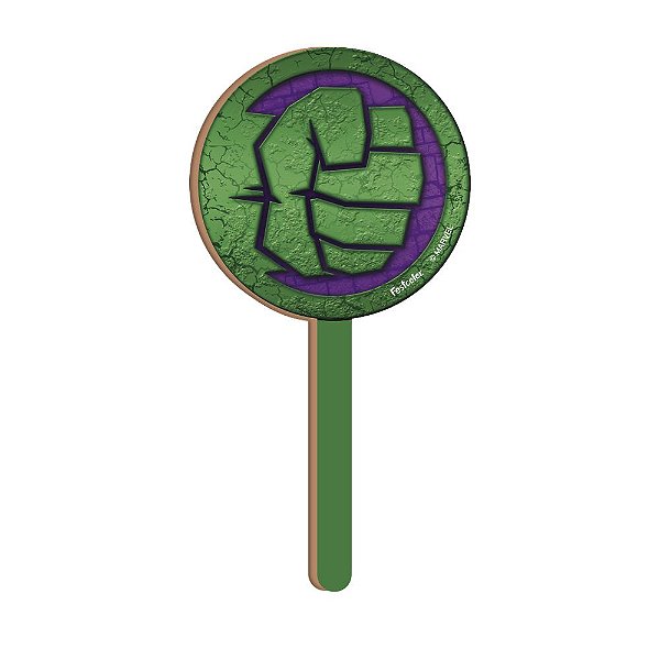 Pick Decorativo MDF Hulk Avengers - 1 Unidade - Festcolor - Rizzo