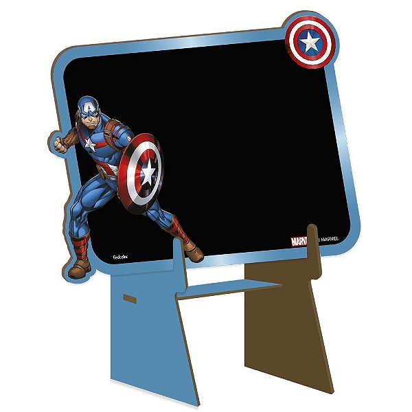 Lousa Decorada MDF P Capitão América Avengers - 1 Unidade - Festcolor - Rizzo