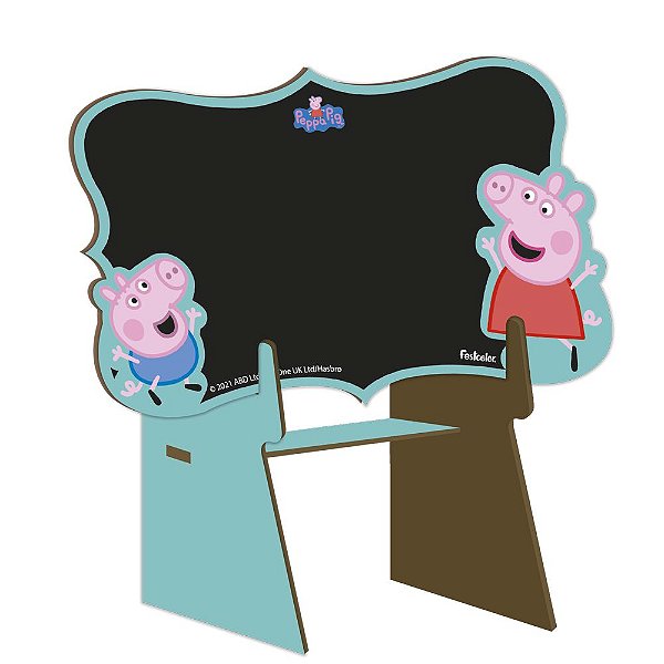 Lousa Decorada MDF P Peppa Pig - 1 Unidade - Festcolor - Rizzo.