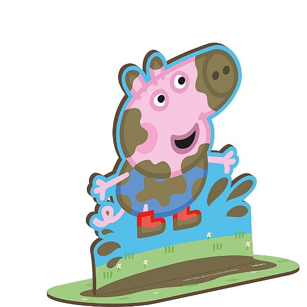 Personagem MDF M George Individual Peppa Pig - 1 Unidade - Festcolor - Rizzo