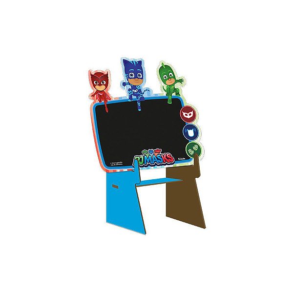 Lousa Decorada em MDF Pequena - PJ Masks - 1 unidade - Festcolor - Rizzo