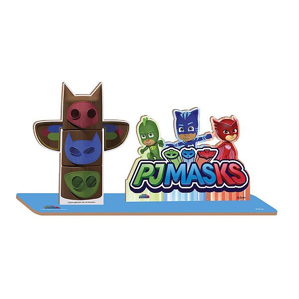 Enfeite de Mesa em MDF - PJ Masks - 1 unidade - Festcolor - Rizzo