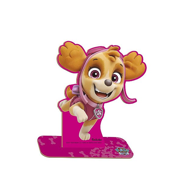 Personagem MDF P Skye Patrulha Canina - 1 Unidade - Festcolor - Rizzo Balões.